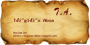 Téglás Absa névjegykártya